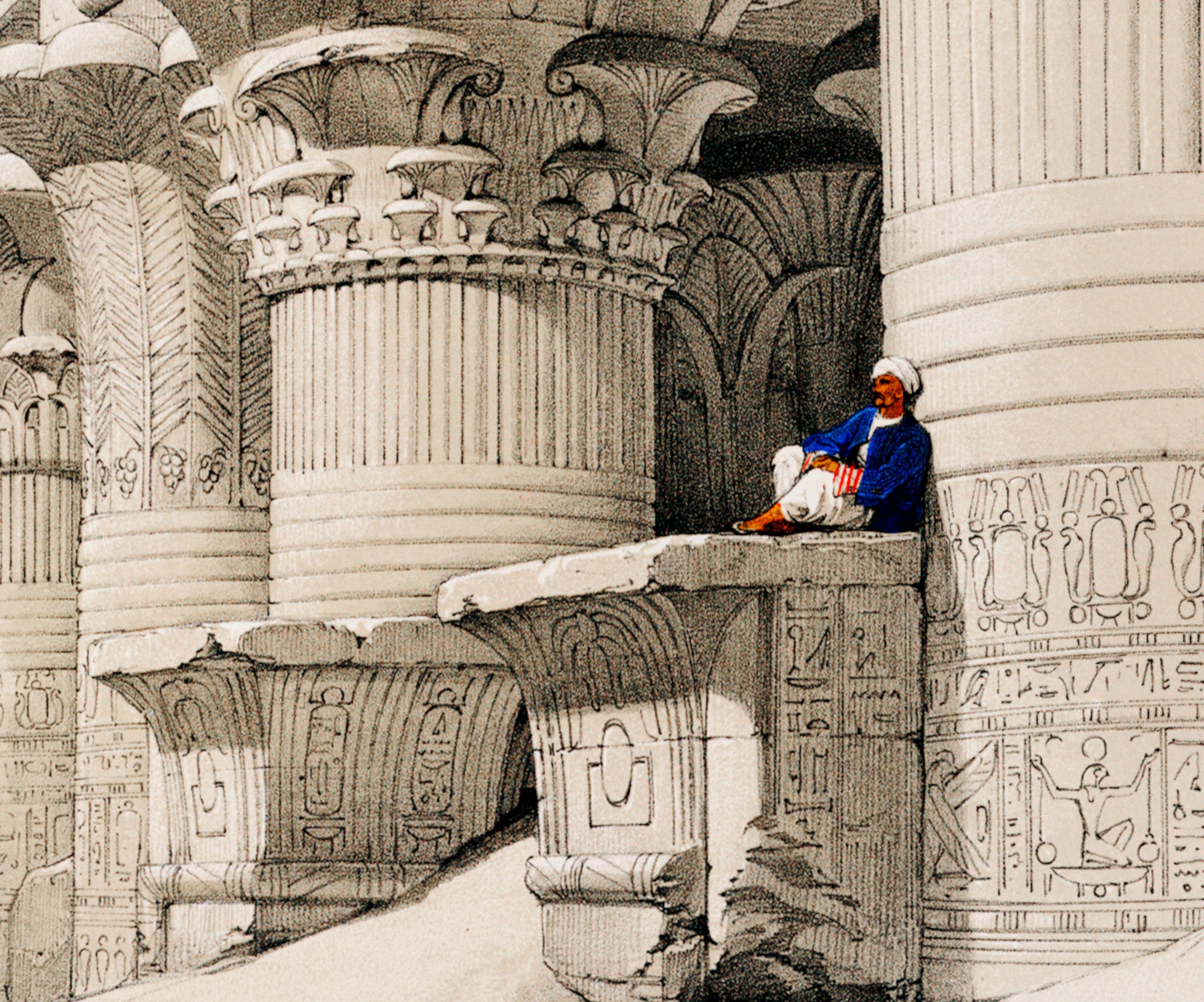 Temple Of Horus, Edfu, David Roberts Fine Art Print