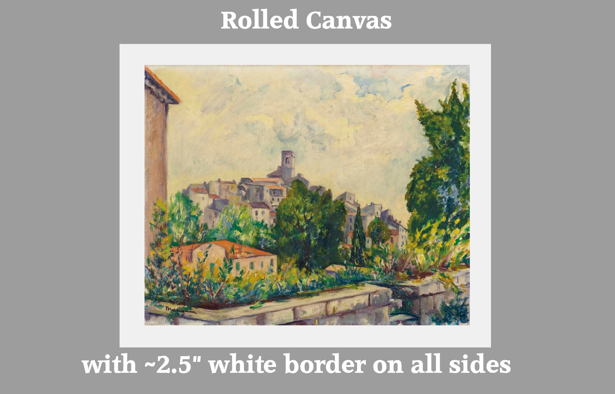 French Riviera Landscape. Henri Manguin, Gray weather in Saint-Paul-de-Vence