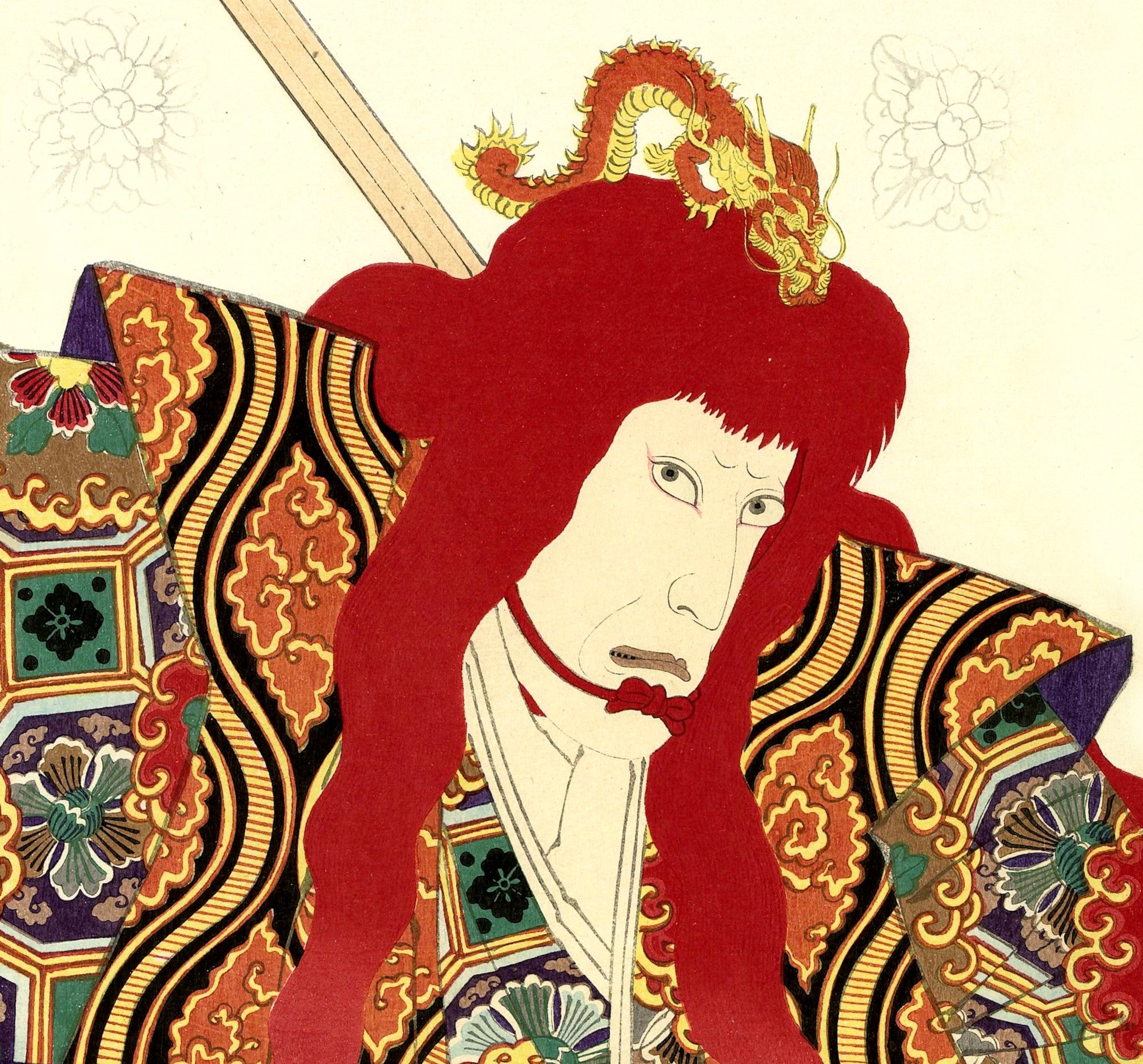 Toyohara Kunichika, Japanese Art Print : Sanmon gosan no kiri