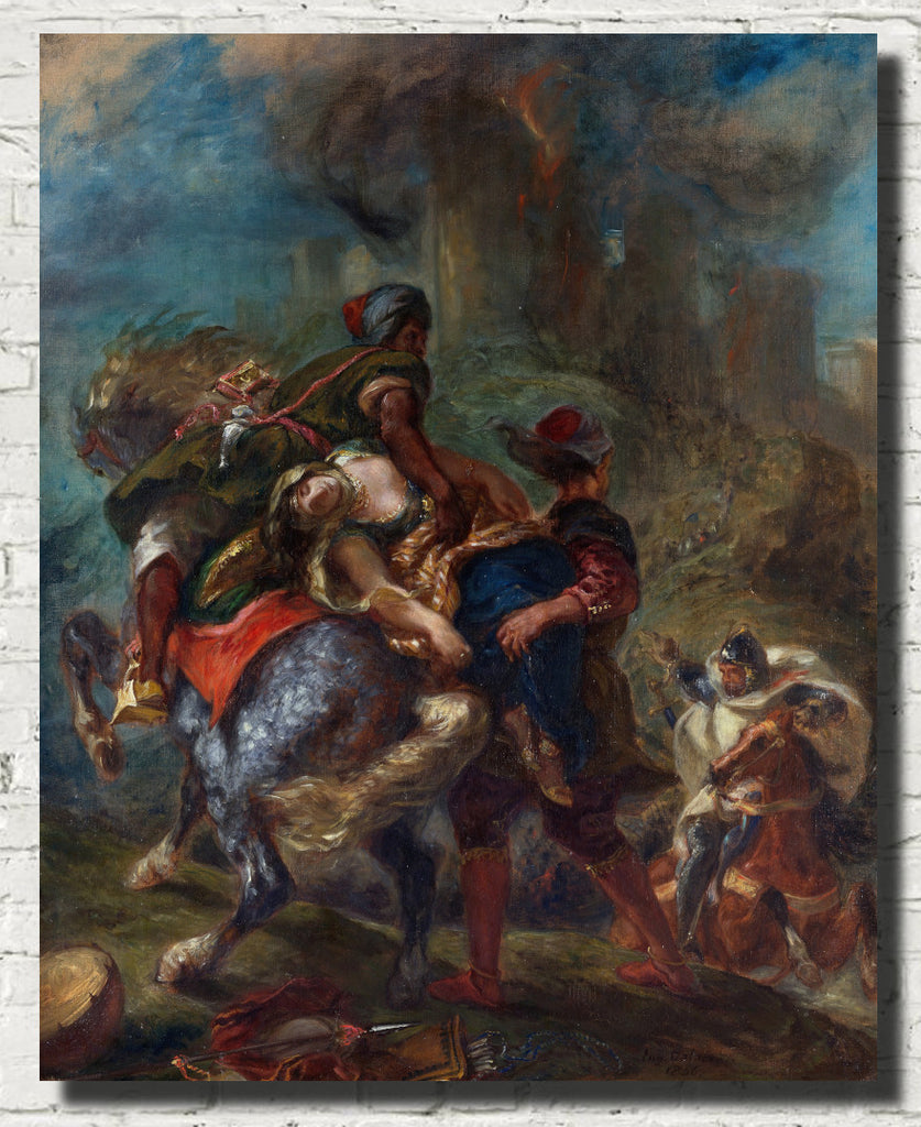 The Abduction of Rebecca, Eugène Delacroix Fine Art Print