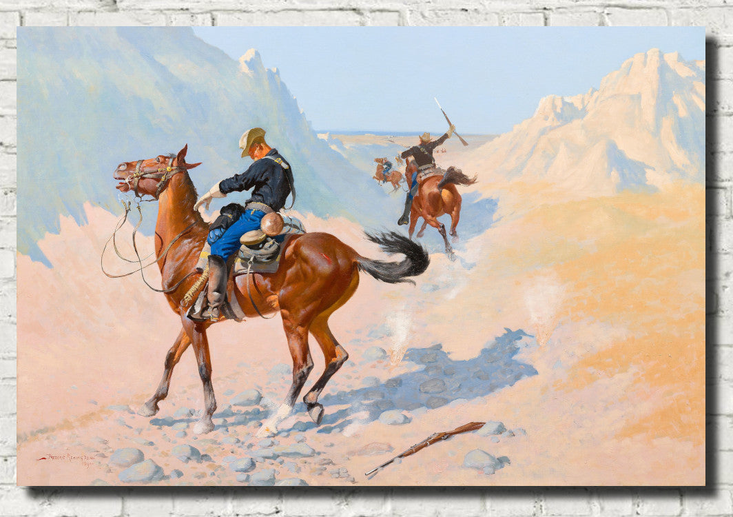 Frederic Remington, Fine Art Print : The Advance-Guard, or The Military Sacrifice (The Ambush)