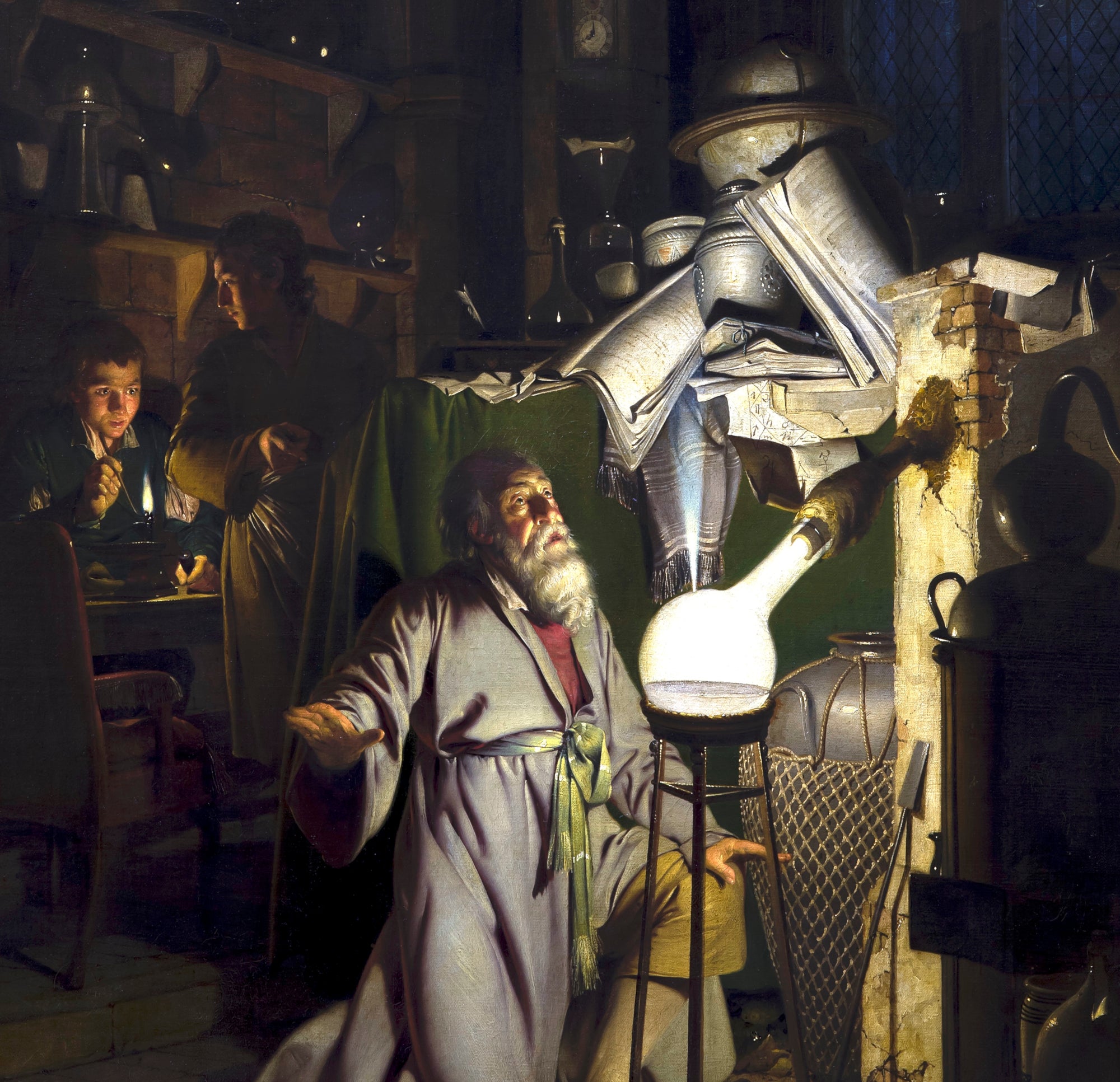 Joseph Wright of Derby Fine Art Print : The Alchemist Discovering Phosphorus
