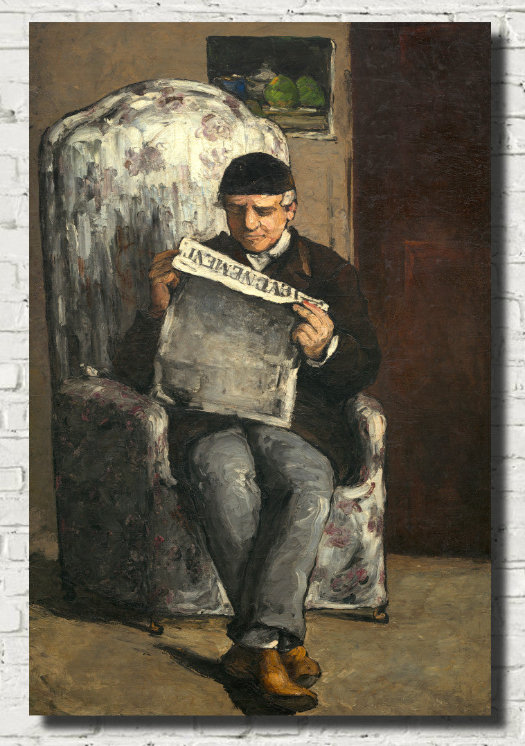Paul Cézanne Post-Impressionist Fine Art Print, The Artist's Father, Reading L'Événement