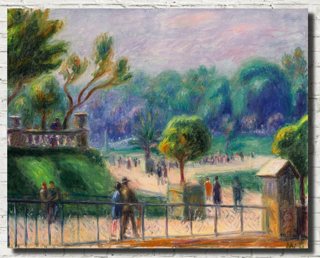 The Balustrade, Luxembourg Gardens, William Glackens Fine Art Print