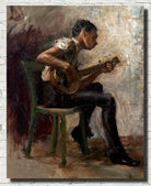 The Banjo Player, Thomas Eakins Fine Art Print