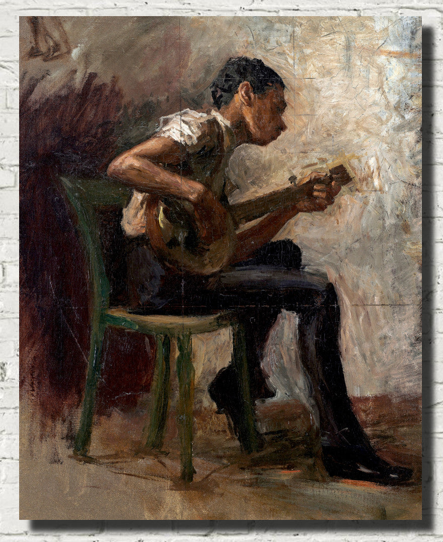 The Banjo Player, Thomas Eakins Fine Art Print