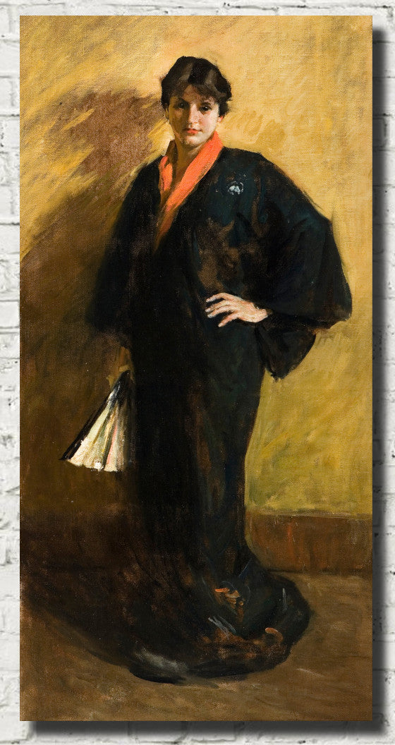 William Merritt Chase Fine Art Print, The Blue Kimono