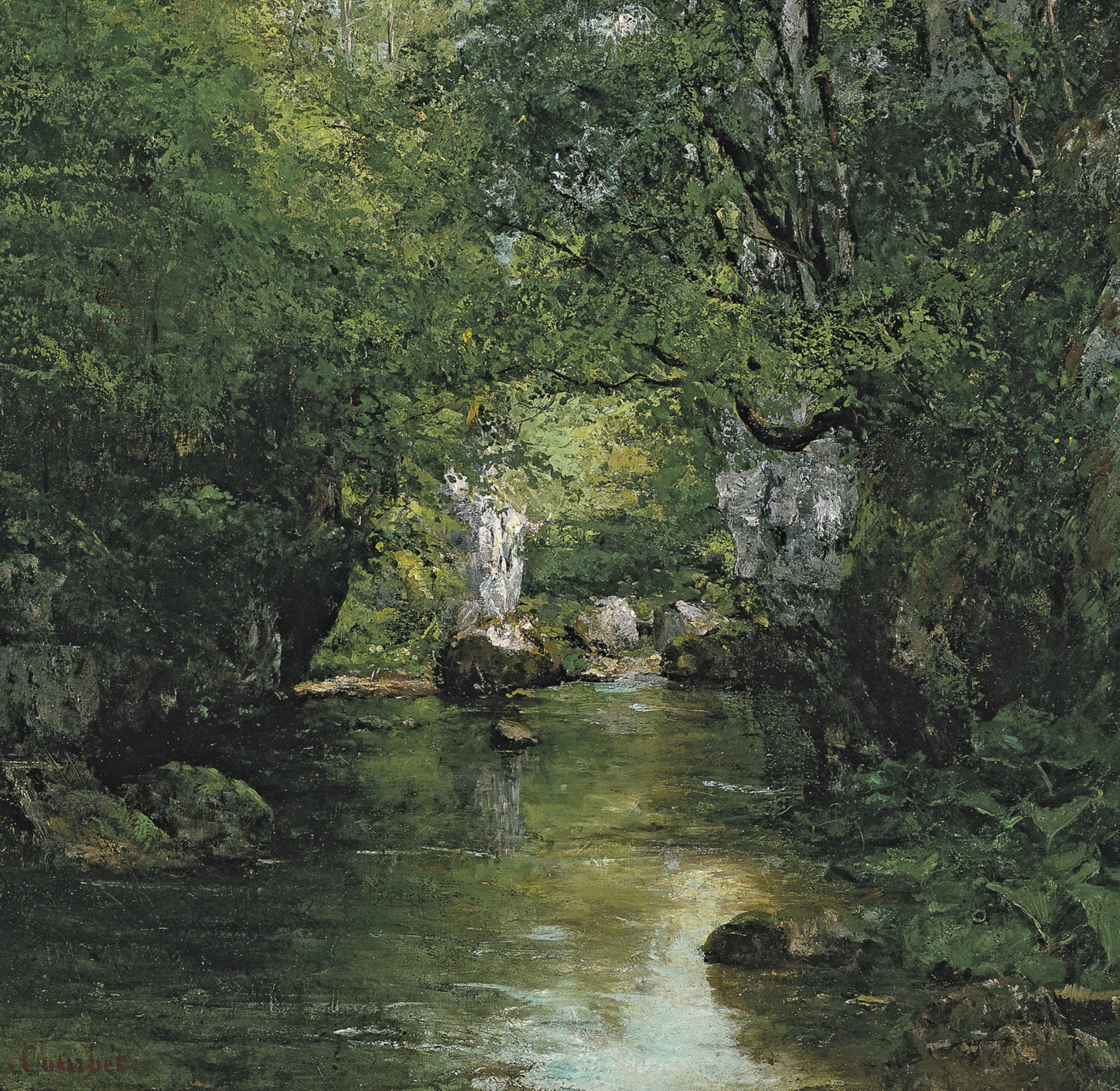 Gustave Courbet Fine Art Print, The Brême Stream