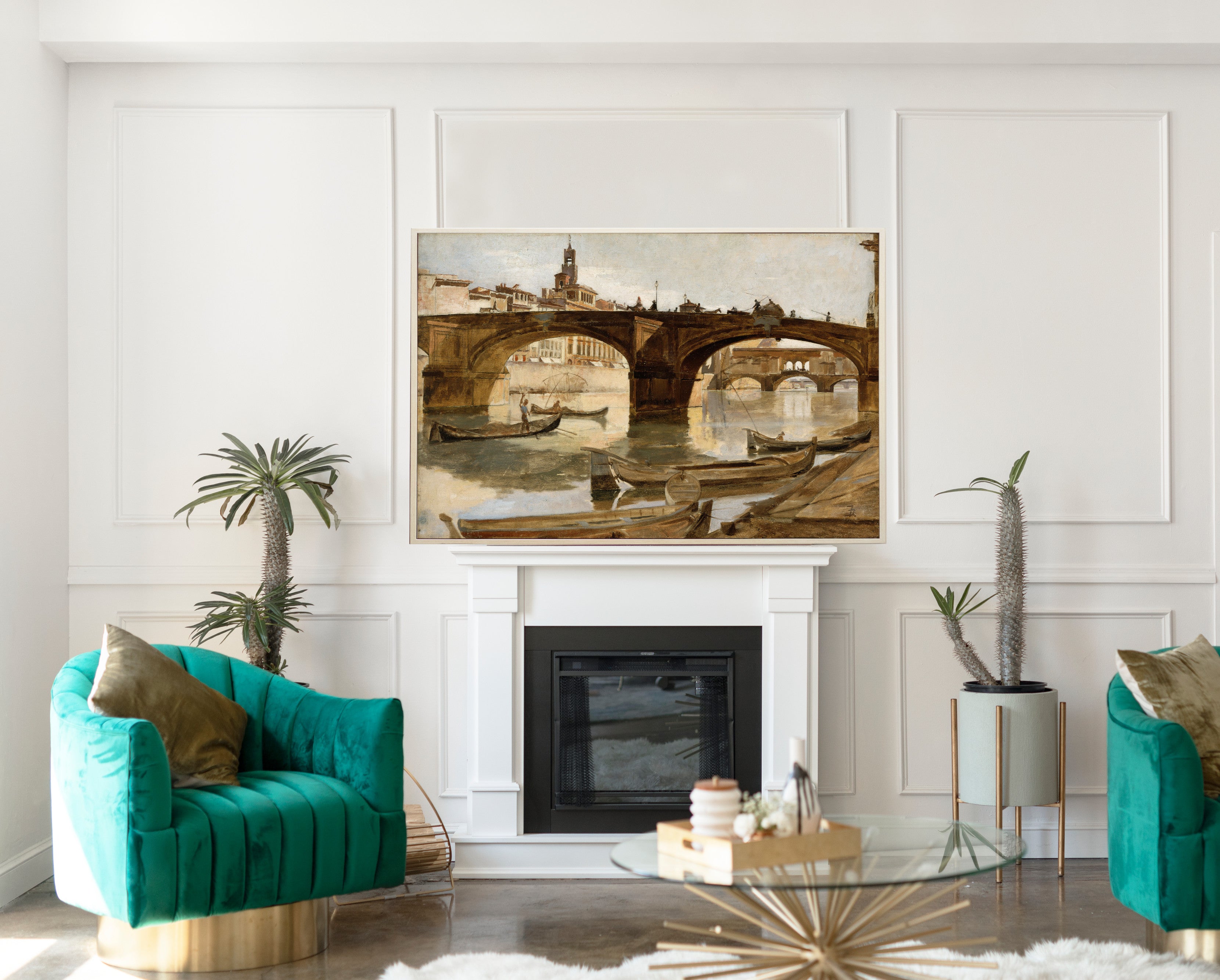 The Bridges, Florence, Frank Duveneck Fine Art Print