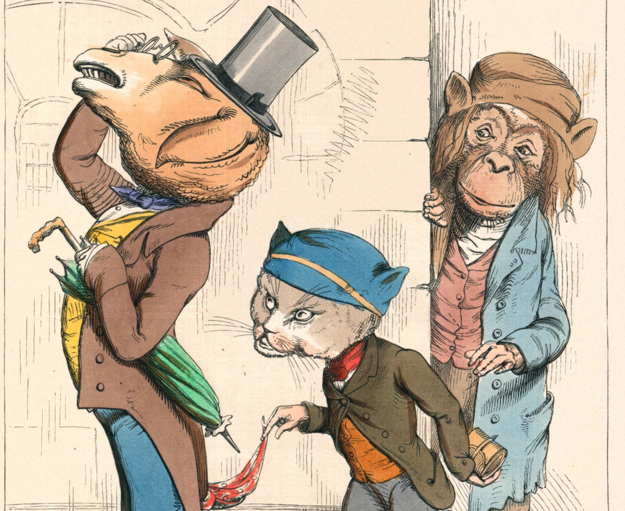 The Cat’s Paw, Human Nature Illustration, Charles H Bennett