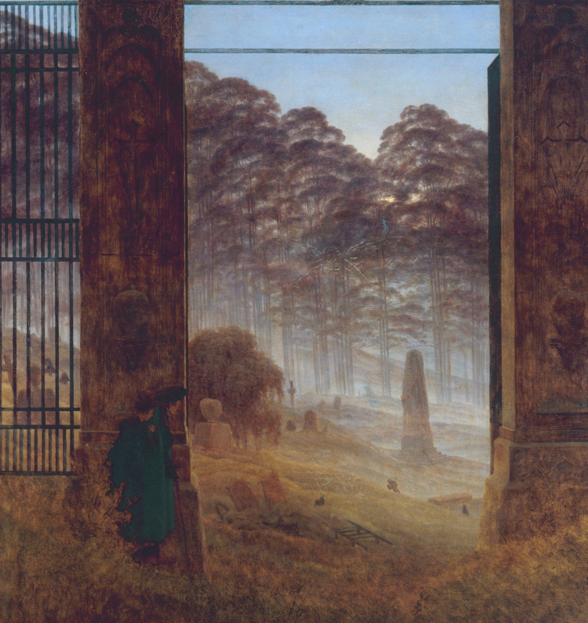 Caspar David Friedrich Fine Art Print, The Cemetery Entrance