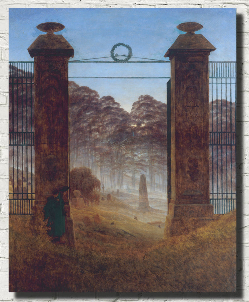 Caspar David Friedrich Fine Art Print, The Cemetery Entrance