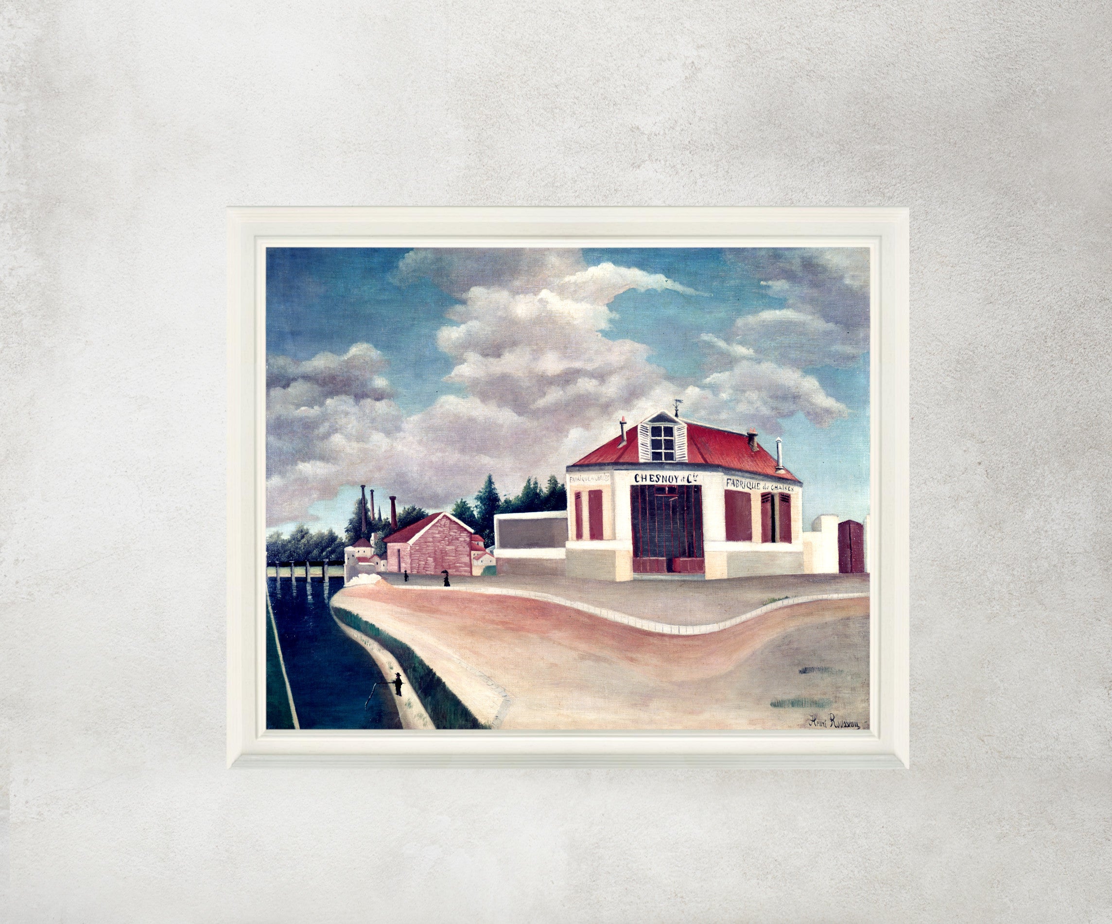 Henri Rousseau Framed Art Print, The Chair Factory in Alfortville