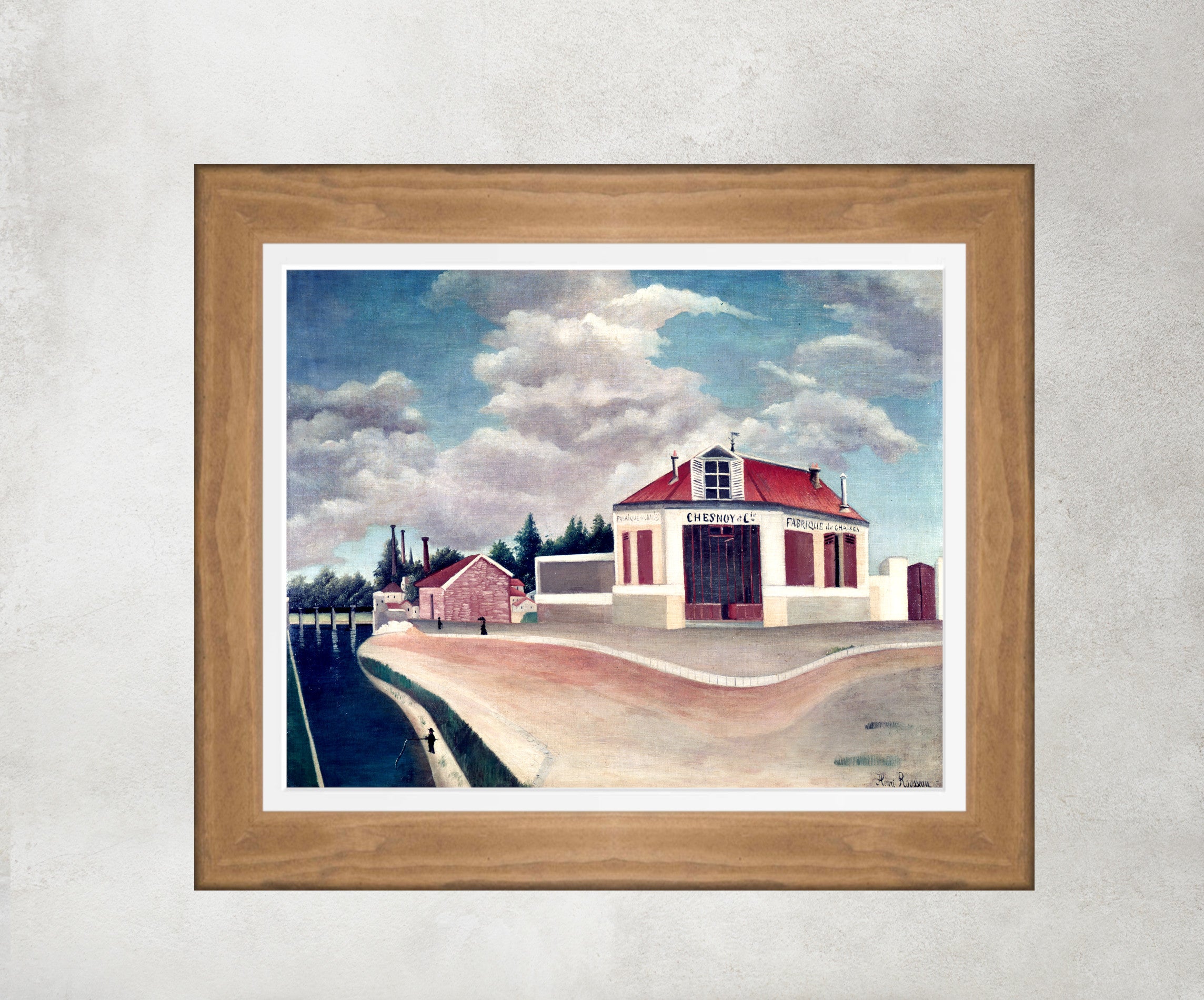 Henri Rousseau Framed Art Print, The Chair Factory in Alfortville