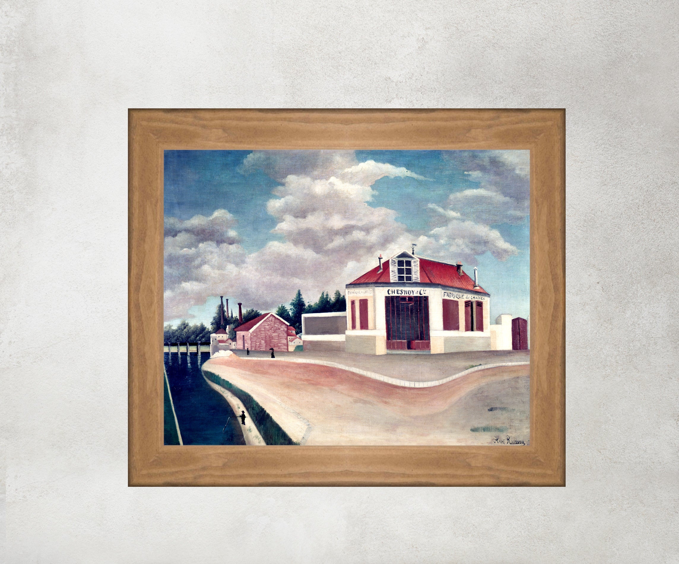 Henri Rousseau Framed Art Print, The Chair Factory in Alfortville