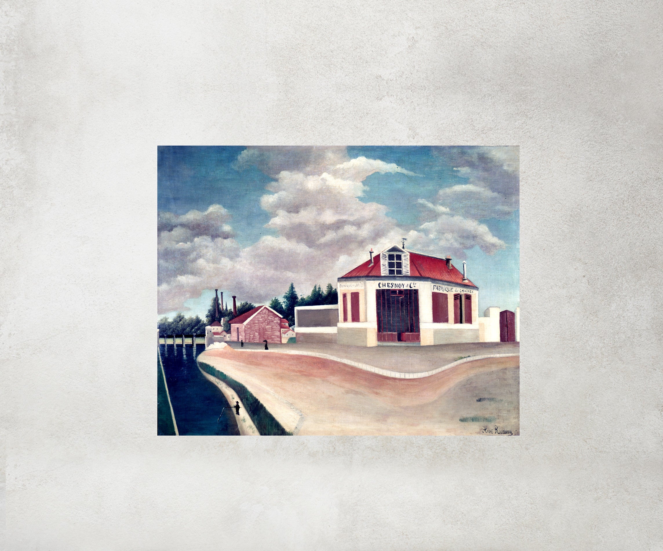 Henri Rousseau Framed Art Print, The Chair Factory in Alfortville