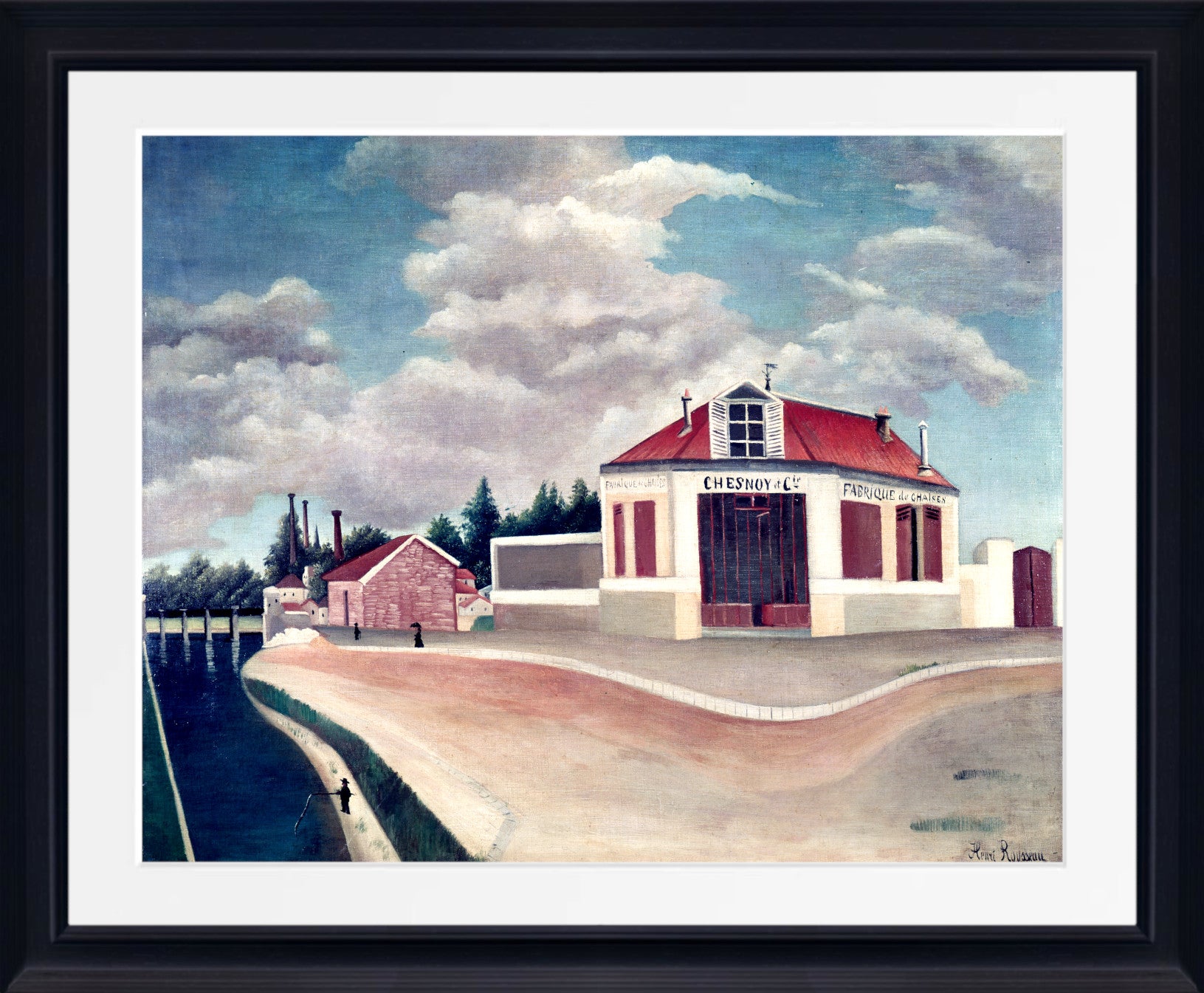 Henri Rousseau Framed Art Print, The Chair Factory in Alfortville
