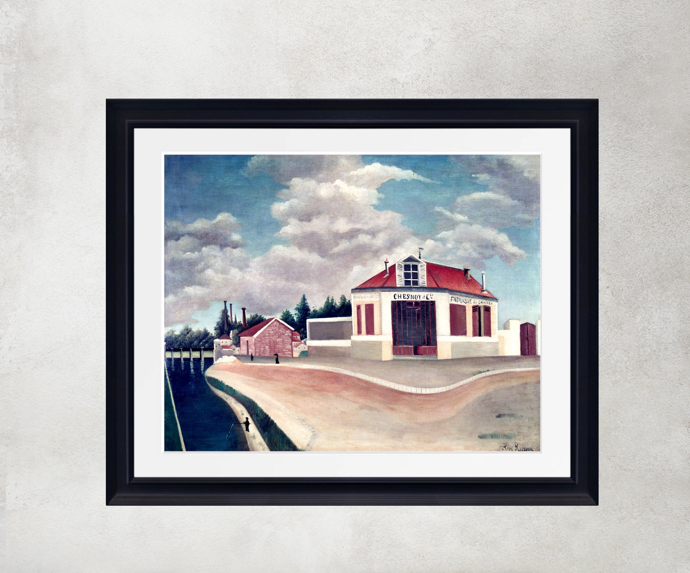 Henri Rousseau Framed Art Print, The Chair Factory in Alfortville