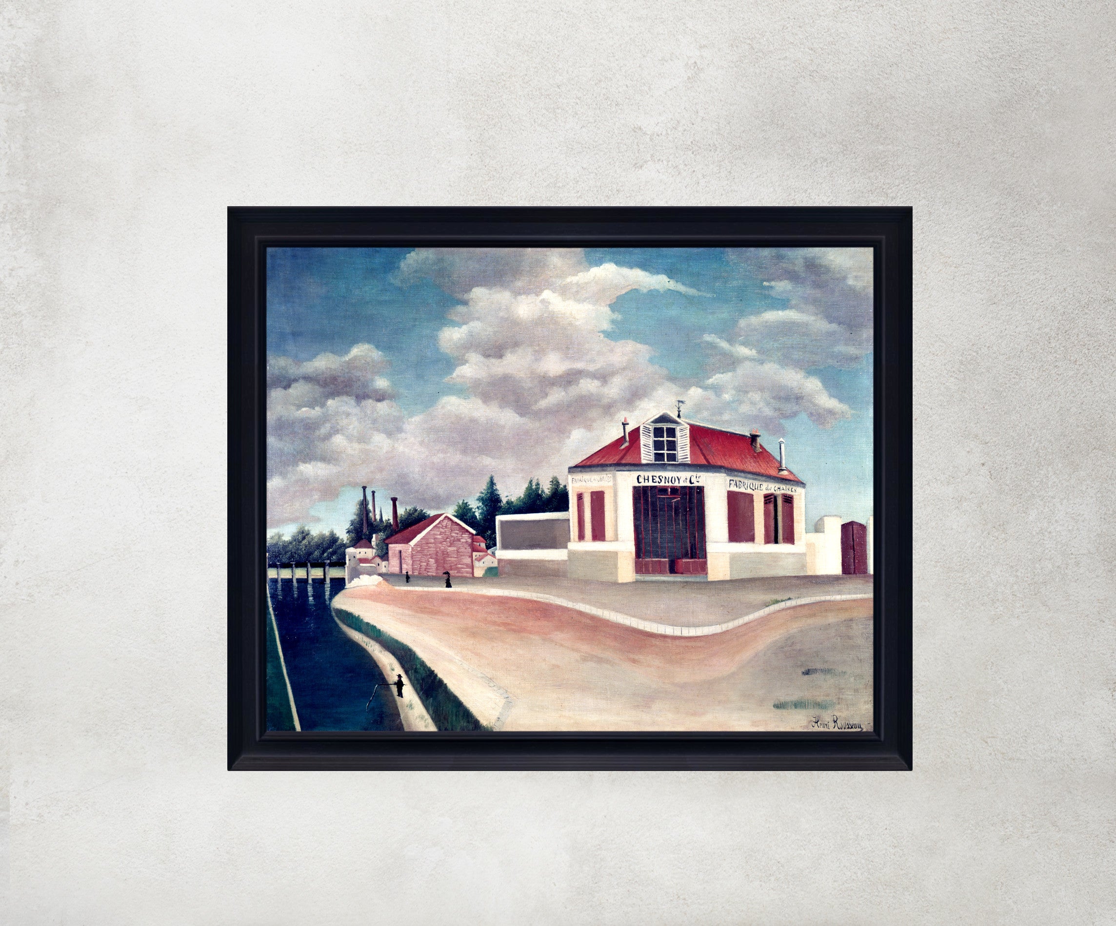 Henri Rousseau Framed Art Print, The Chair Factory in Alfortville