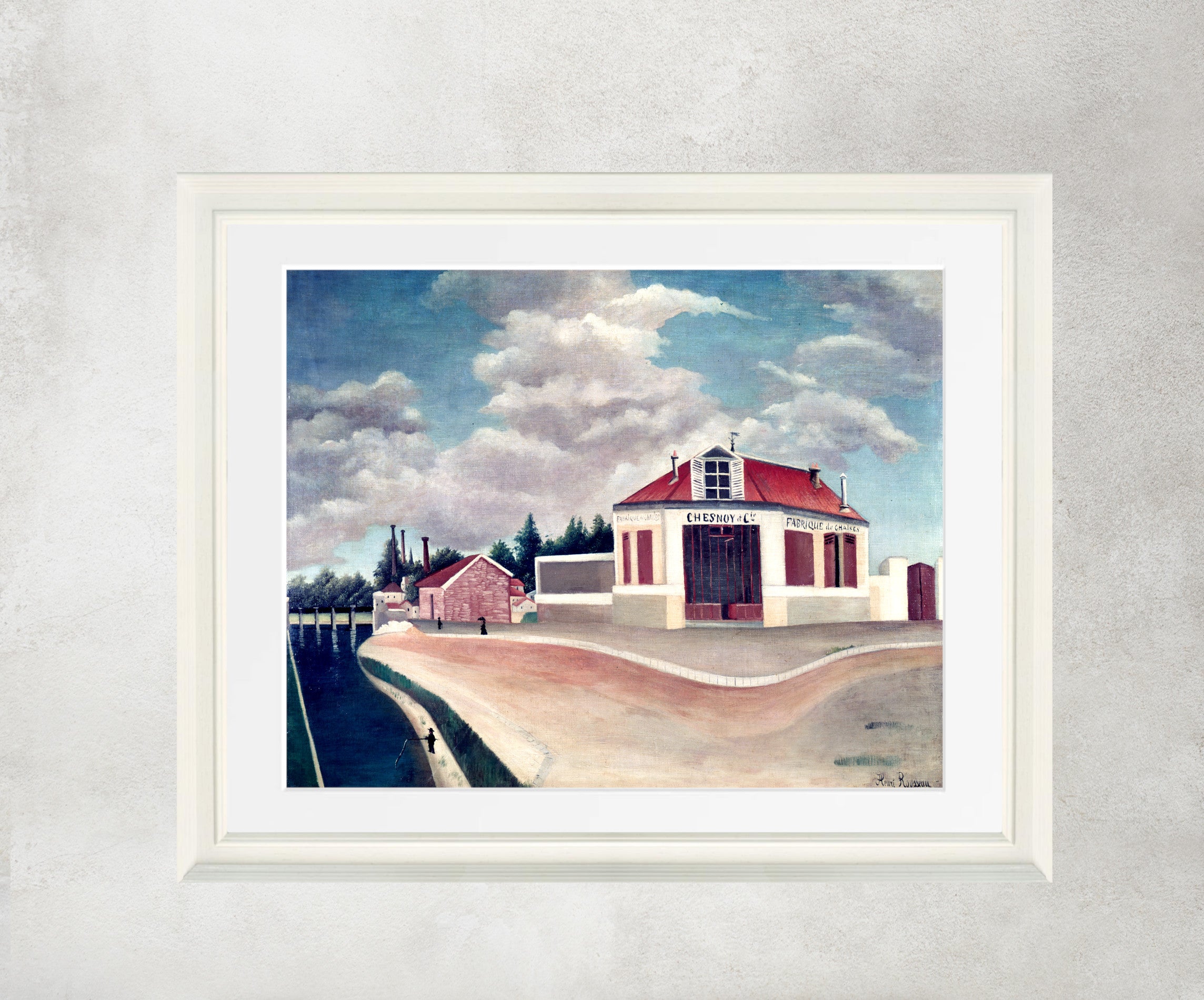 Henri Rousseau Framed Art Print, The Chair Factory in Alfortville