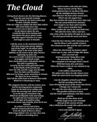 The Cloud, Poem by Percy Bysshe Shelley, Typography Print