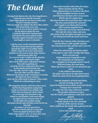 The Cloud, Poem by Percy Bysshe Shelley, Typography Print
