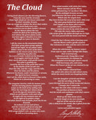 The Cloud, Poem by Percy Bysshe Shelley, Typography Print