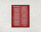 The Cloud, Poem by Percy Bysshe Shelley, Typography Print