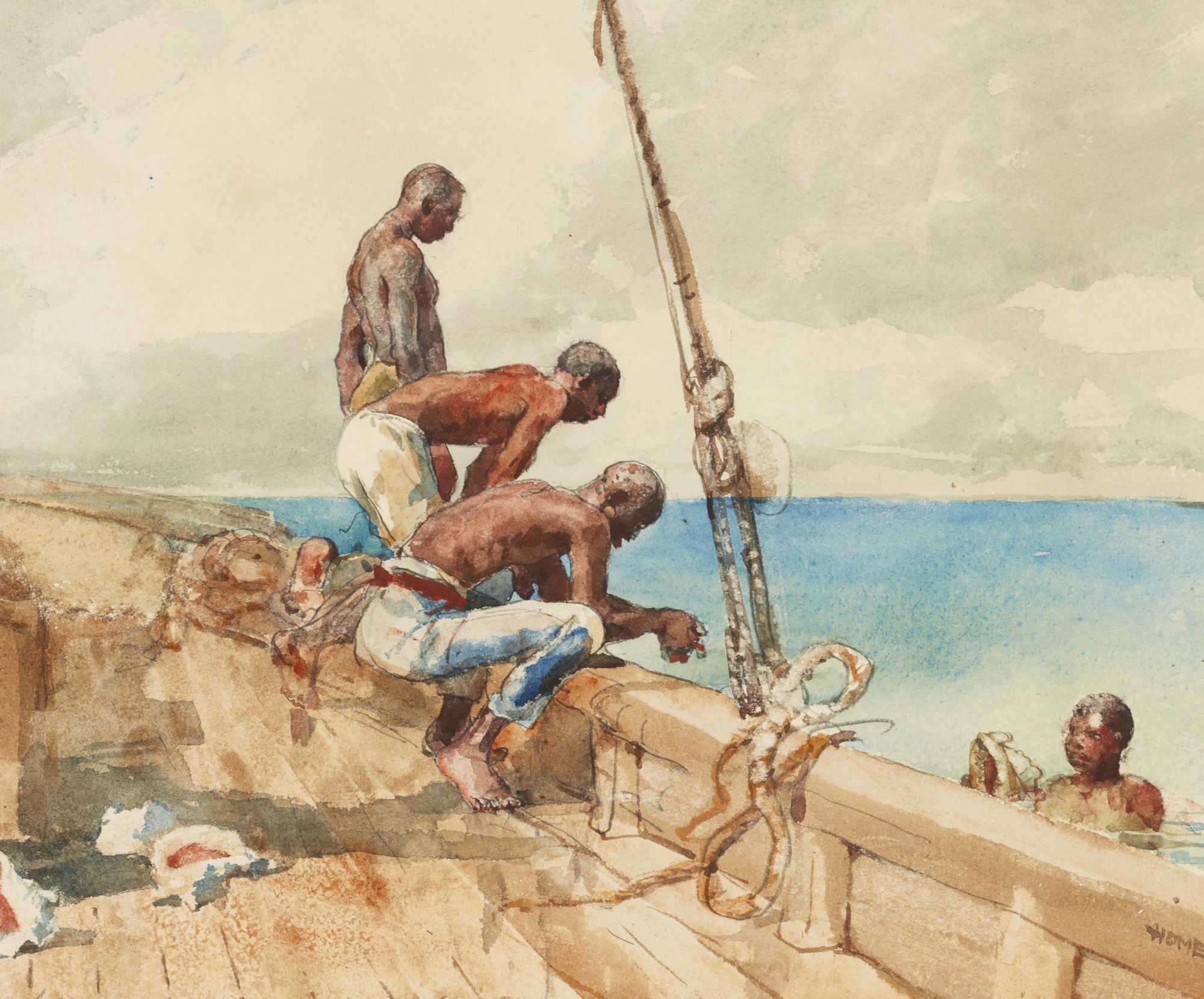 Winslow Homer Fine Art Print :  The Conch Divers