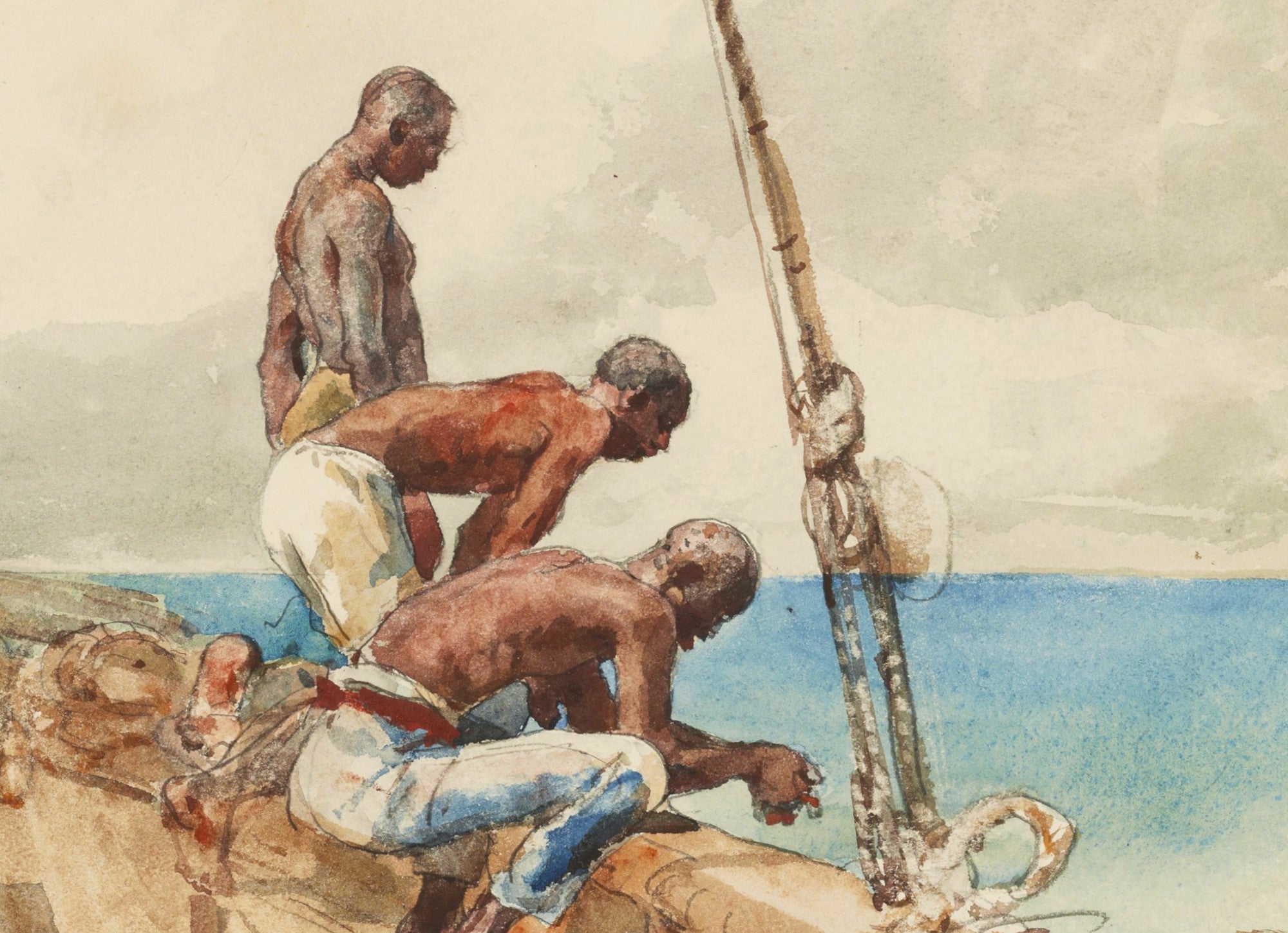 Winslow Homer Fine Art Print :  The Conch Divers