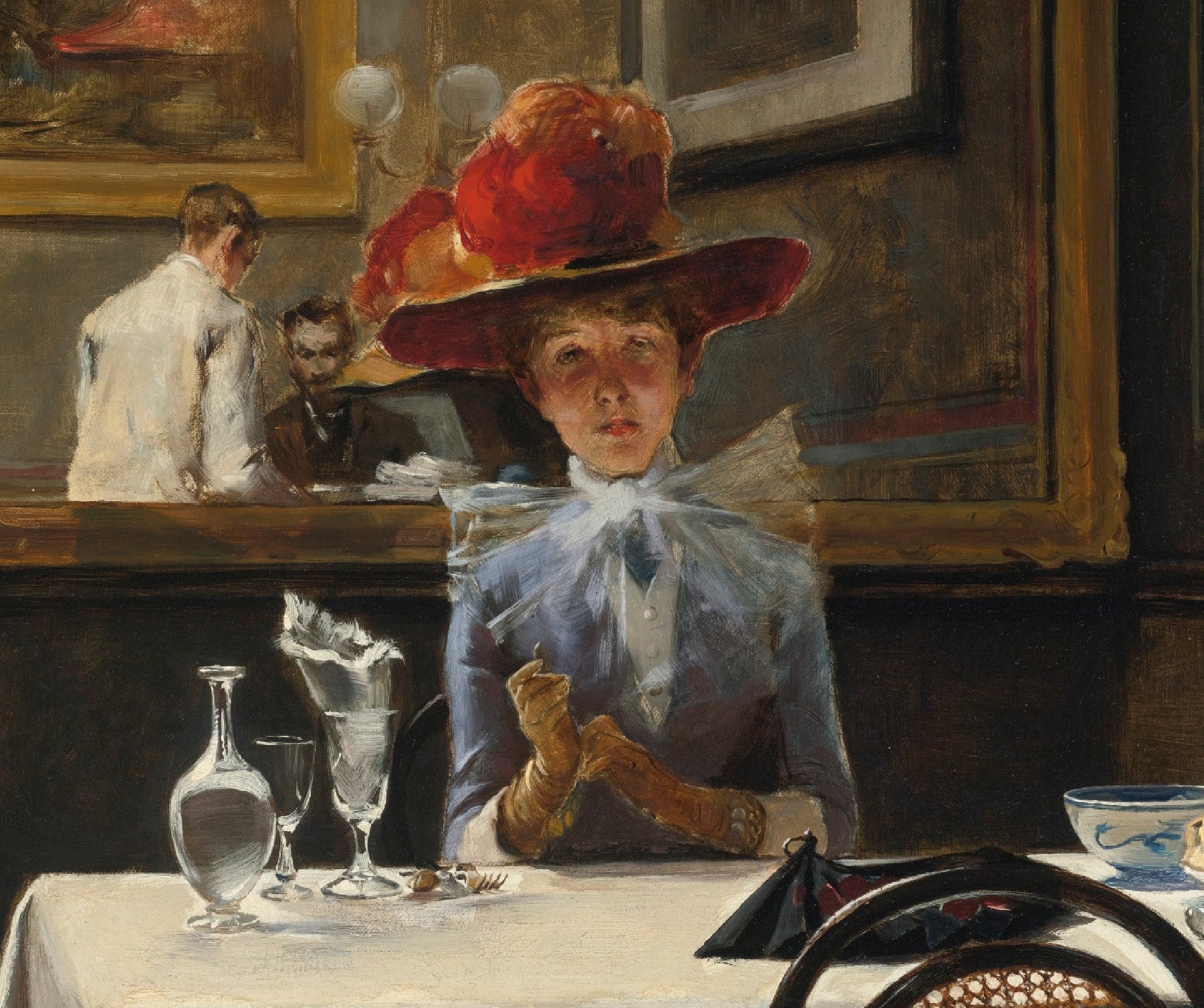 Irving Ramsey Wiles Fine Art Print, The Corner Table