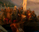 The Disembarkation of Christopher Columbus with Companions on Three Launches, Ivan Aivazovsky Fine Art Print