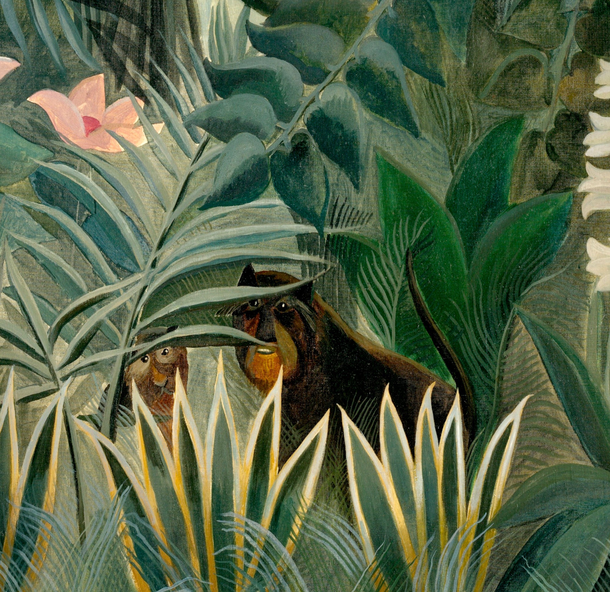 Henri Rousseau, Post- Impressionist Fine Art Print, The Equatorial Jungle
