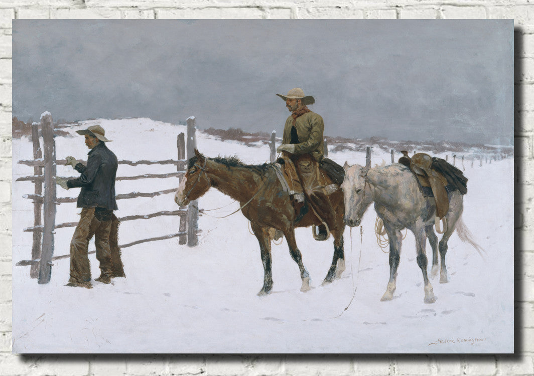 Frederic Remington, Fine Art Print : The Fall of the Cowboy