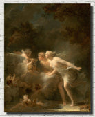 Jean-Honoré Fragonard Fine Art Print, The Fountain of Love