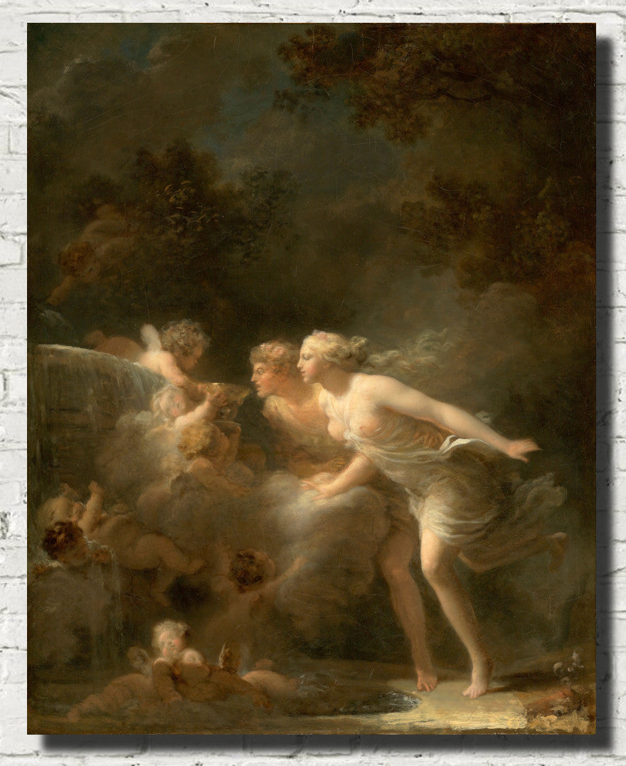 Jean-Honoré Fragonard Fine Art Print, The Fountain of Love