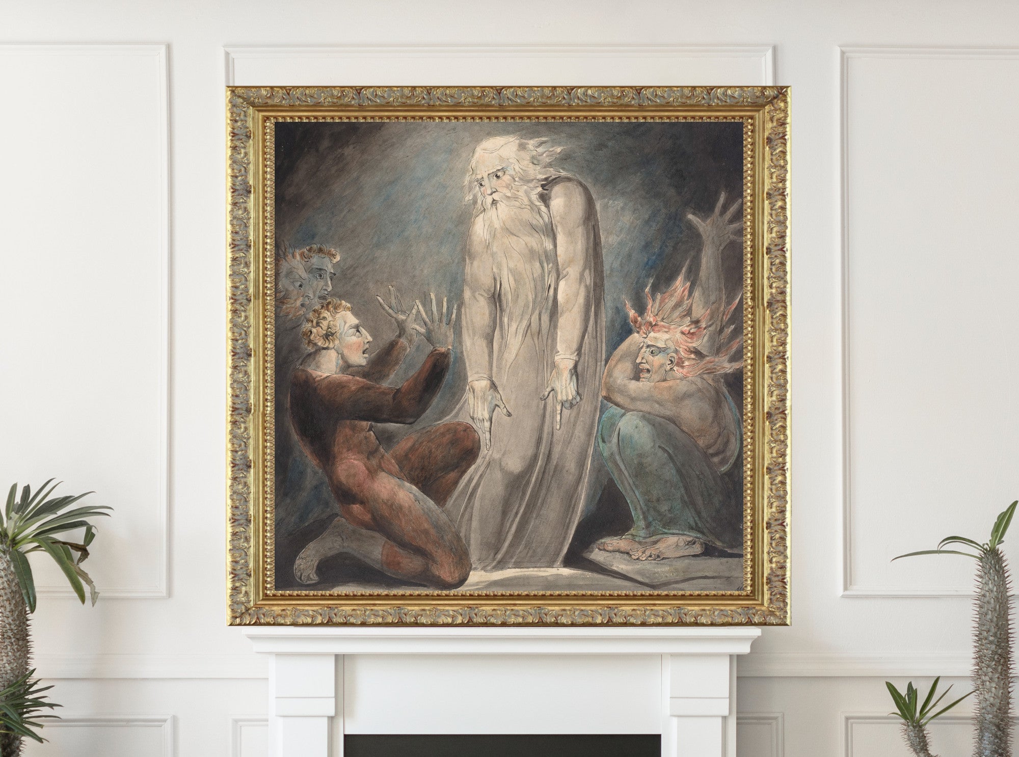 William Blake, The Ghost of Samuel Appearing to Saul