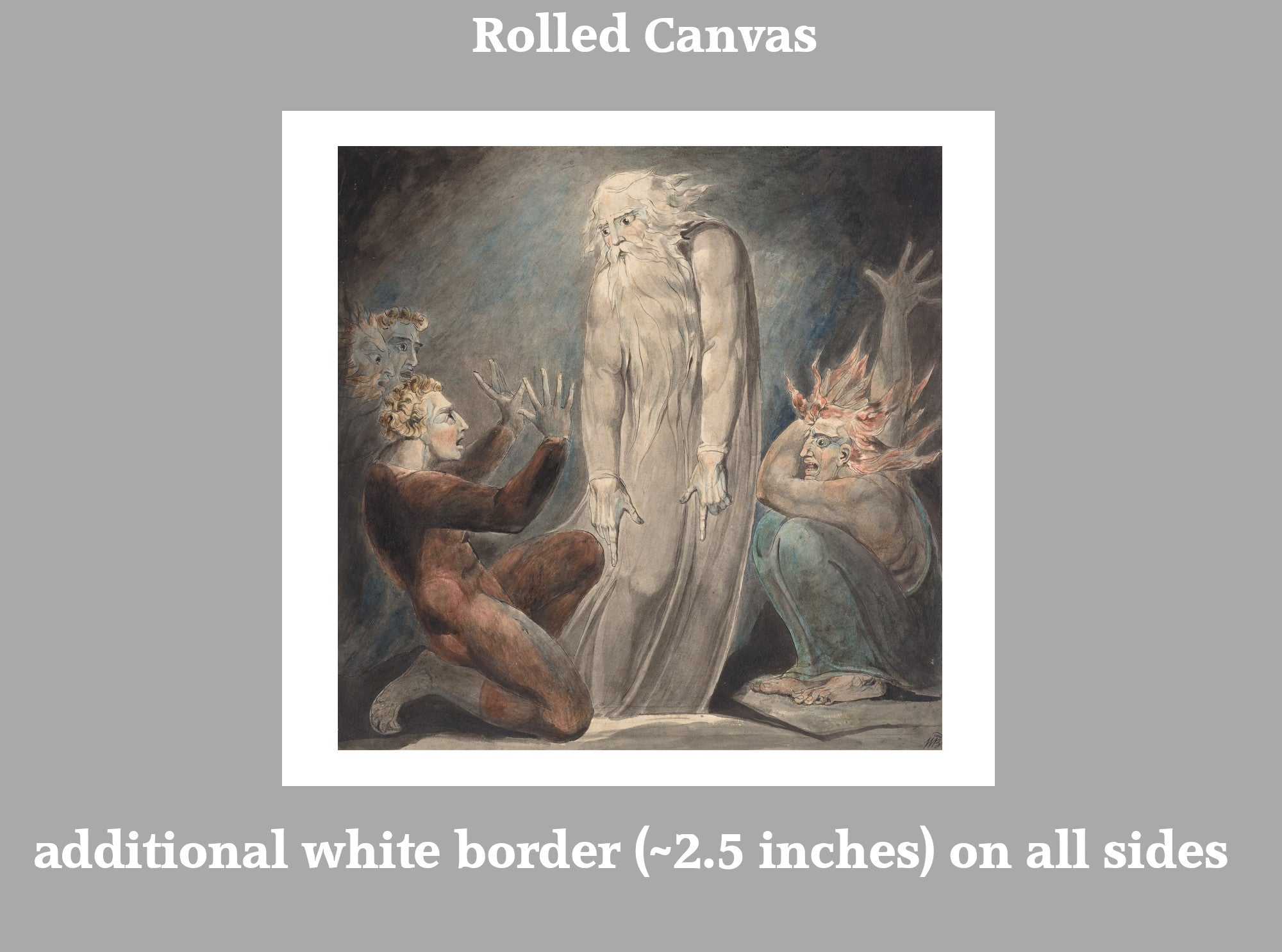 William Blake, The Ghost of Samuel Appearing to Saul