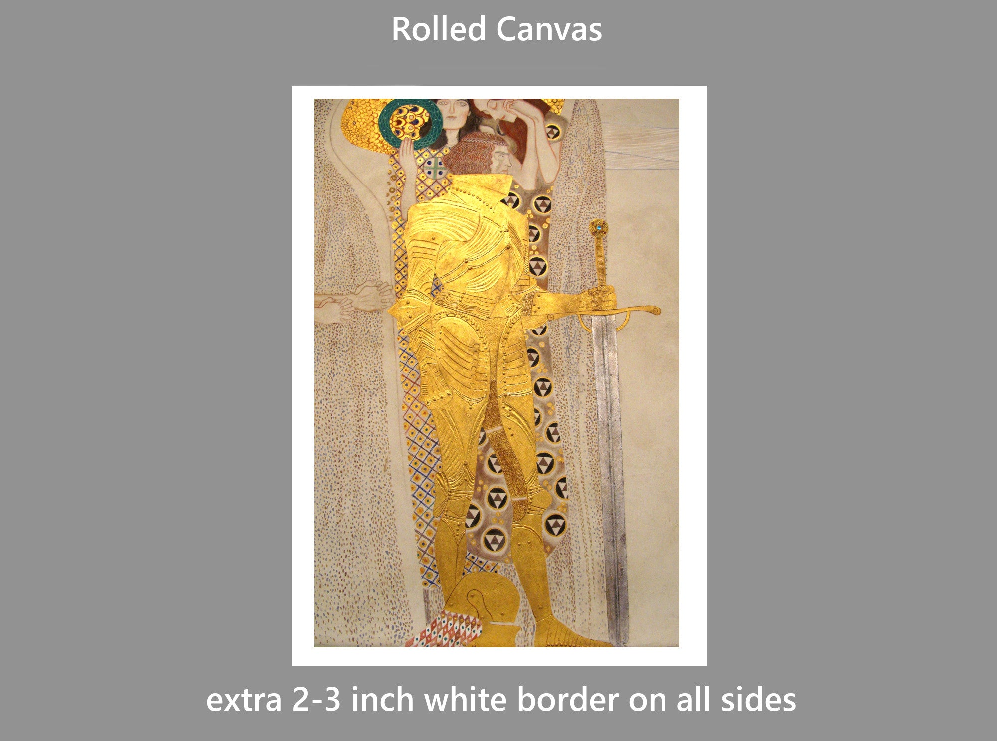 Gustav Klimt, The Golden Knight (Beethoven frieze)