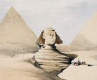 The Great Sphinx Pyramids of Giza, David Roberts Fine Art Print