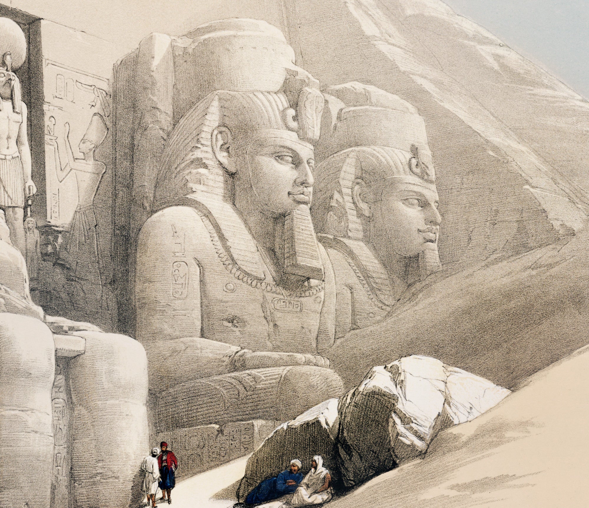 The Great Temple of Abu Simble Nubia, David Roberts Fine Art Print