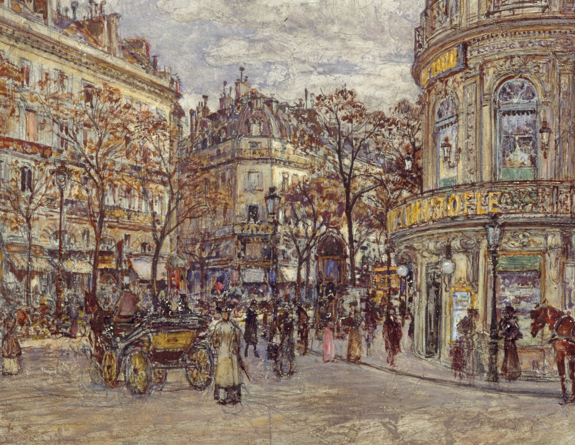 Frederic Anatole Houbron Fine Art Print, The Hanover Pavilion, rue Louis-le-Grand