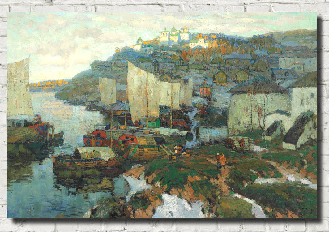 Konstantin Gorbatov Fine Art Print, The harbour