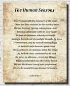 The Human Seasons Poem by John Keats, Typography Print