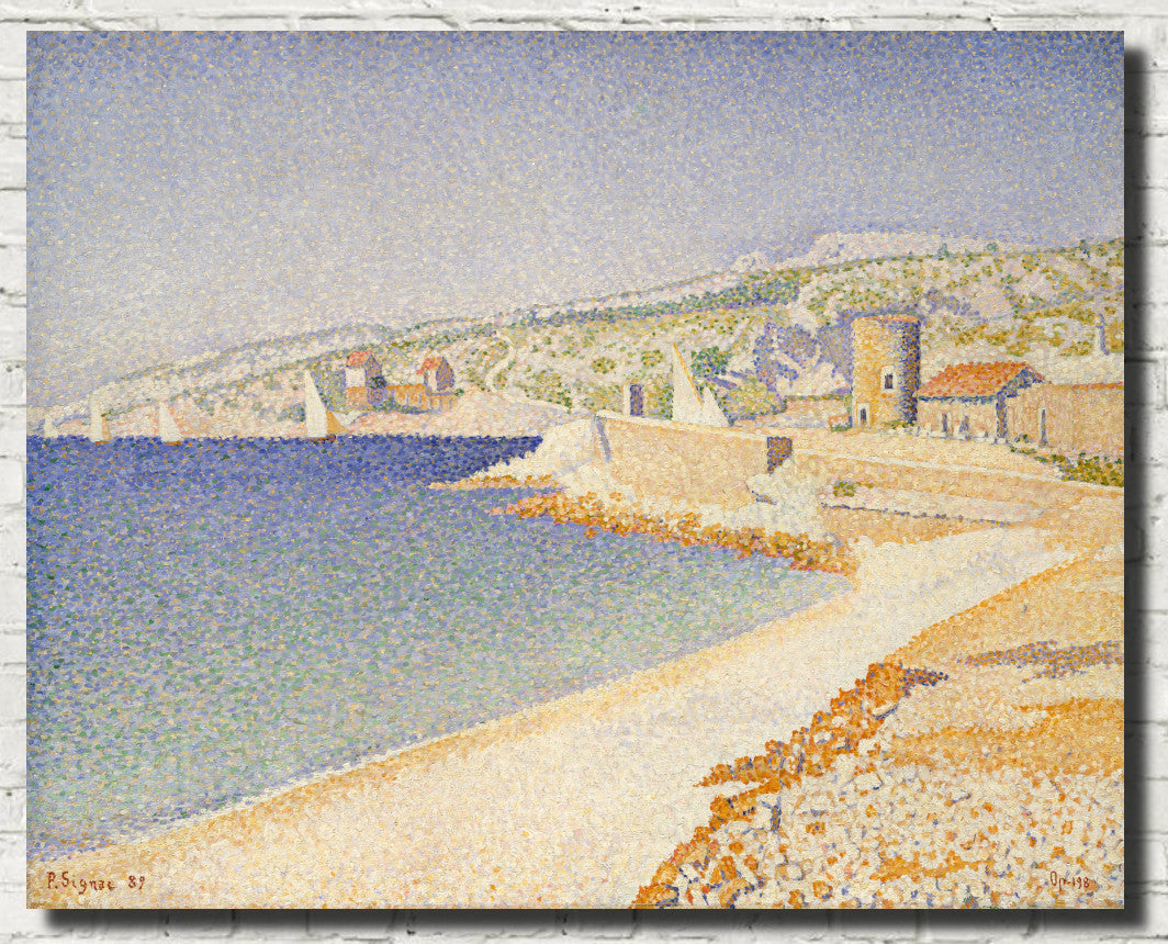 Paul Signac Fine Art Print, The Jetty at Cassis