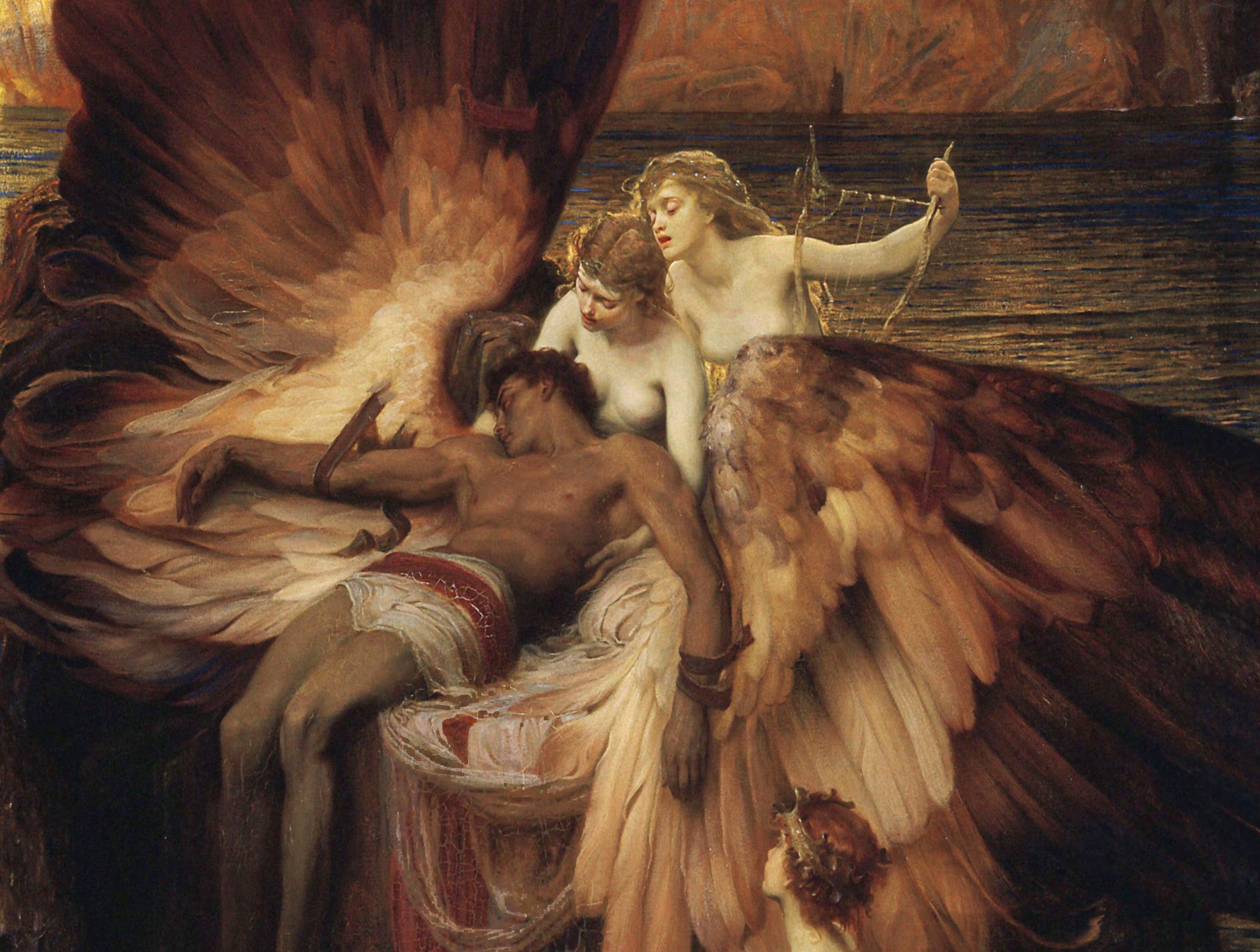 Herbert James Draper Fine Art Print, The Lament for Icarus