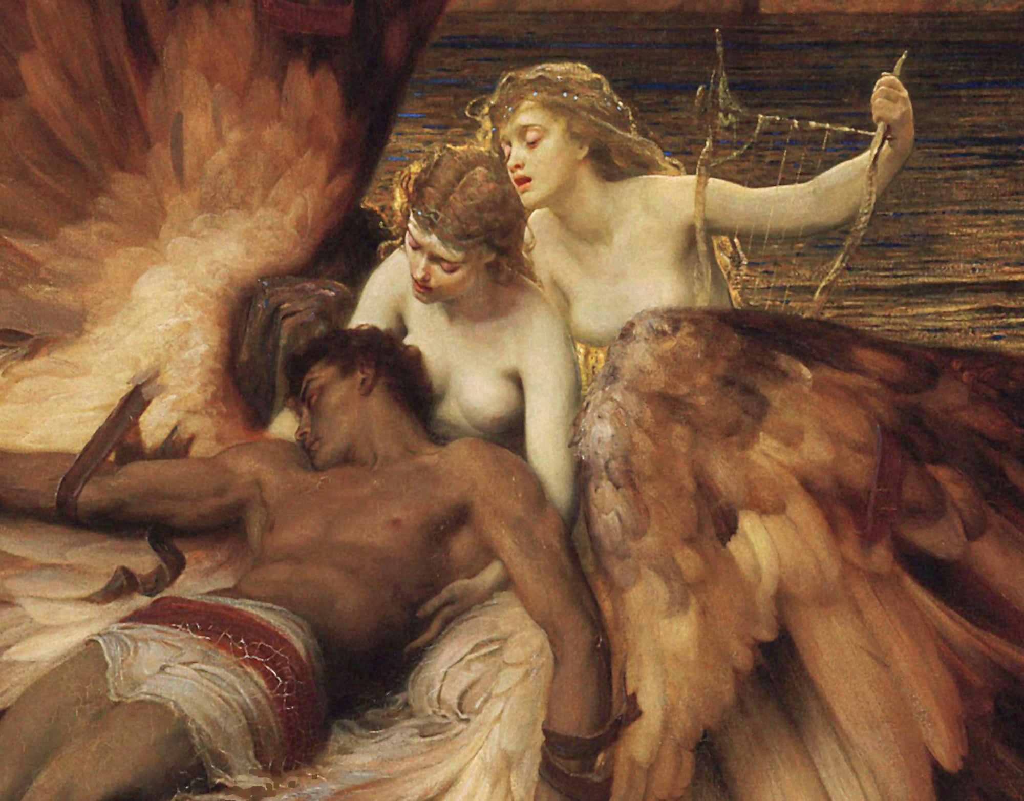 Herbert James Draper Fine Art Print, The Lament for Icarus