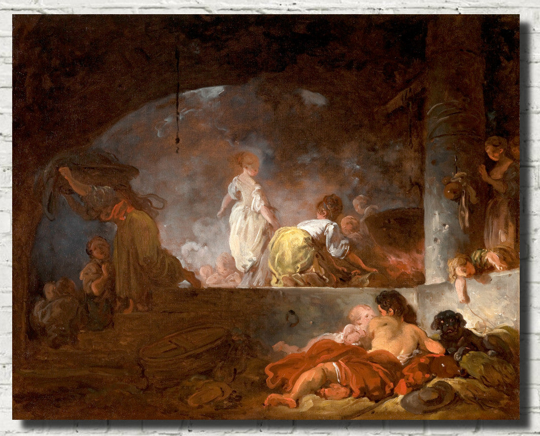 Jean-Honoré Fragonard Fine Art Print, The Laundress