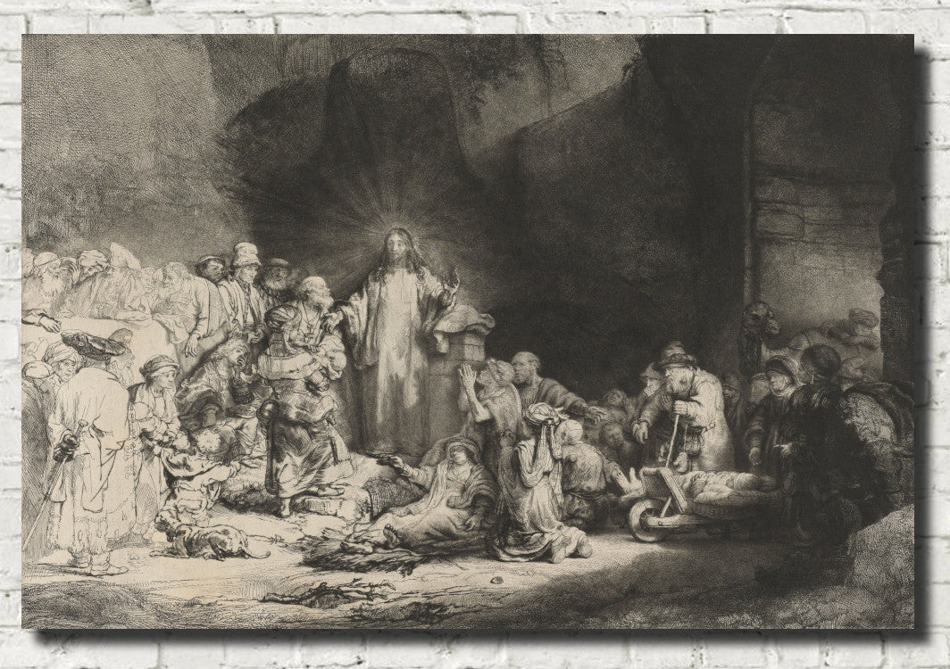 Rembrandt Fine Art Print, The Little Children Being Brought to Jesus