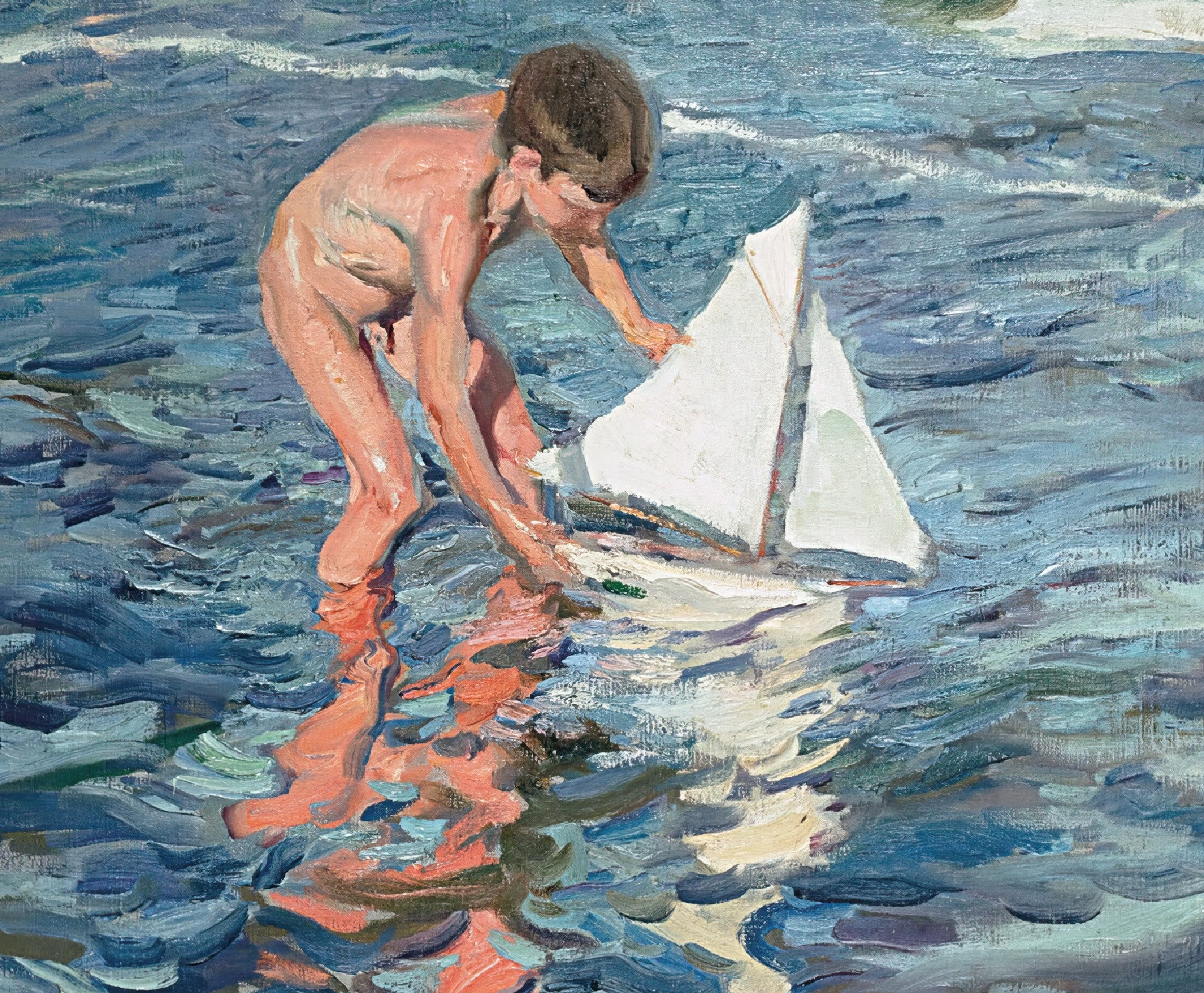 The Little Sailing Boat, Joaquín Sorolla Fine Art Print